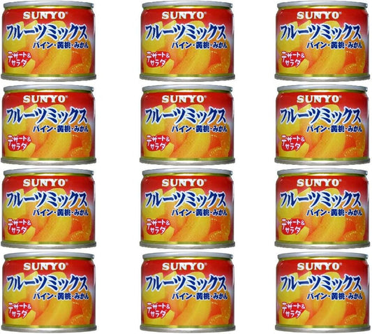 【12 Can Set】Sanyo-do Canned Fruit Fruit Mix 130g (Shelf Life 3 Years from Production Date) EO8 Number Long-Term Storage Portable Food Canned Goods