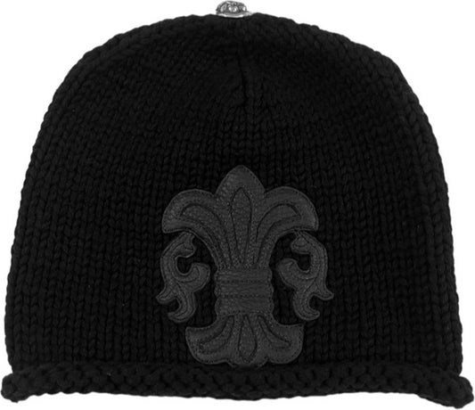 CHROME HEARTS 'FLEUR DE LIS' PATCH KNIT BEANIE