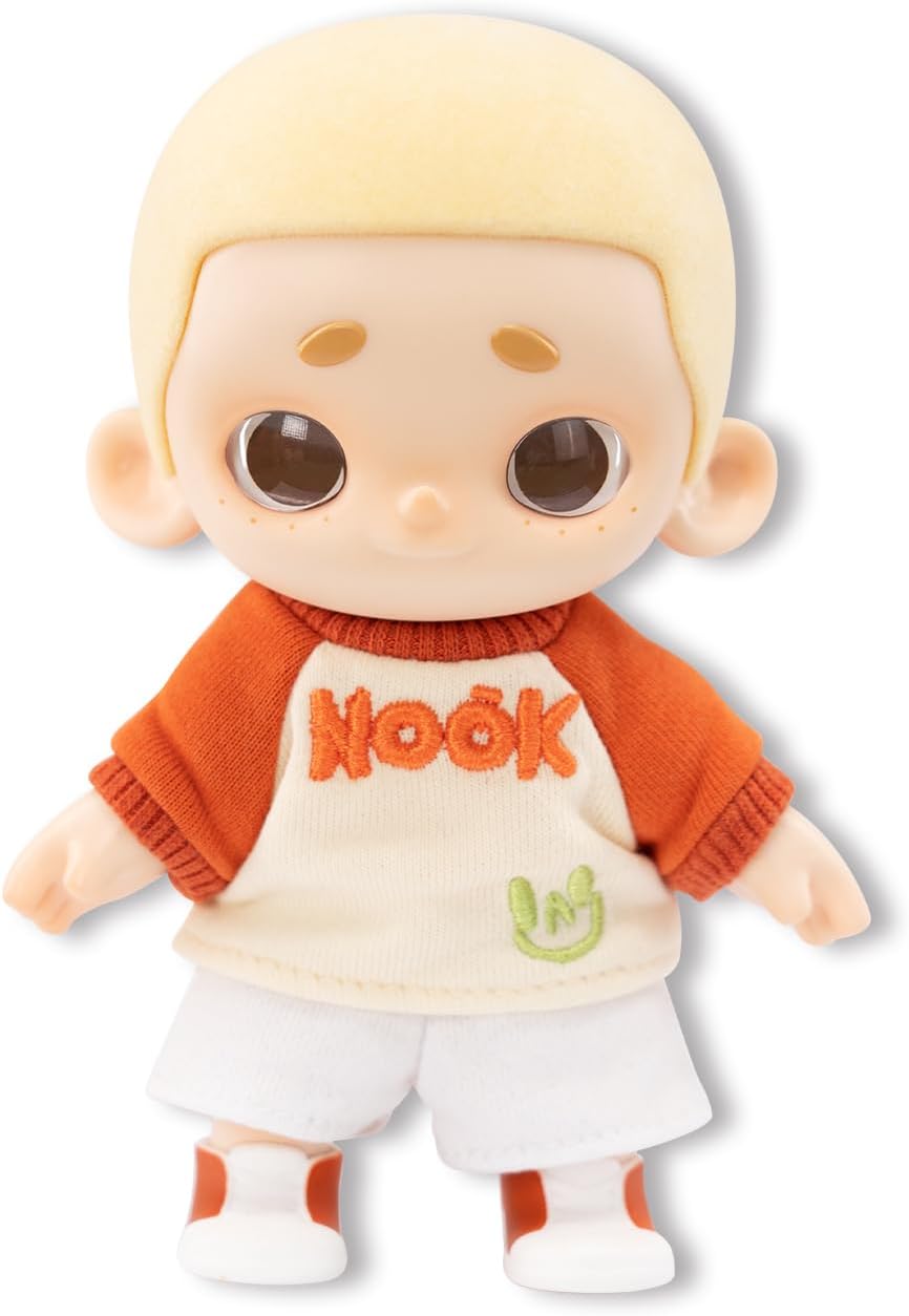 52TOYS BLINDBOX NOOK Plush Toy Blind Box Vol. 1 "OOTD" Vinyl Face Plush, Replaceable Plush Doll Collection Mofu Painted Gacha Soft Vinyl Doll, Collector, Birthday, Christmas Gift (Set of 1)