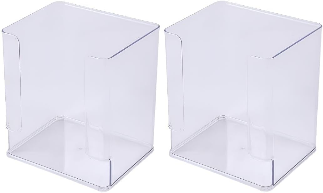 [Snughom]タワー型ストッカー【上から入れて下から取り出す】アクリル透明プラスチック 収納ボックス デスクトップ化粧台化粧品 多用途 整理 便利 デスクトップ化粧台 キッチン インスタントラーメンケース バラつきがちな小物の収納に (収納ボックス*2) [並行輸入品]