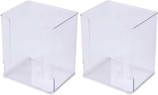 [Snughom]タワー型ストッカー【上から入れて下から取り出す】アクリル透明プラスチック 収納ボックス デスクトップ化粧台化粧品 多用途 整理 便利 デスクトップ化粧台 キッチン インスタントラーメンケース バラつきがちな小物の収納に (収納ボックス*2) [並行輸入品]