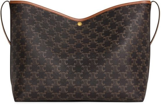 CELINE Soft shopper bag in Triomphe canvas and calfskin - Image 1