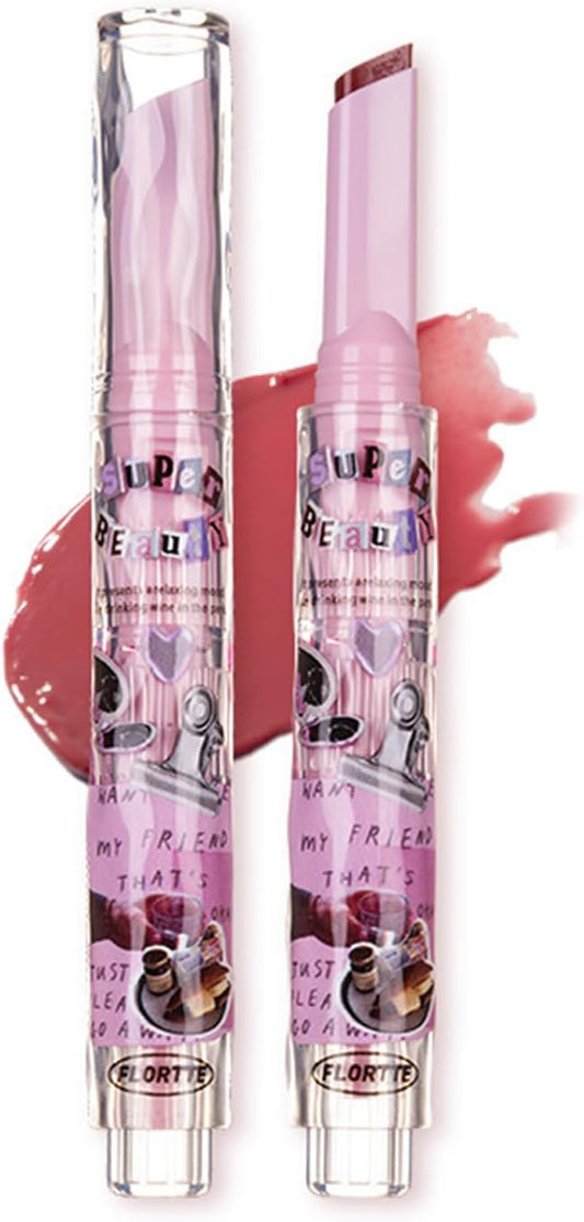 Flortte Melting Sheer Lip Lip Gloss, High Coloring Lip, Blood, Lipstick, Non-Shedding Makeup, Lipstick, Moisturizing, Colored Lipstick, Glossy, Long Lasting, Long Lasting (M04)