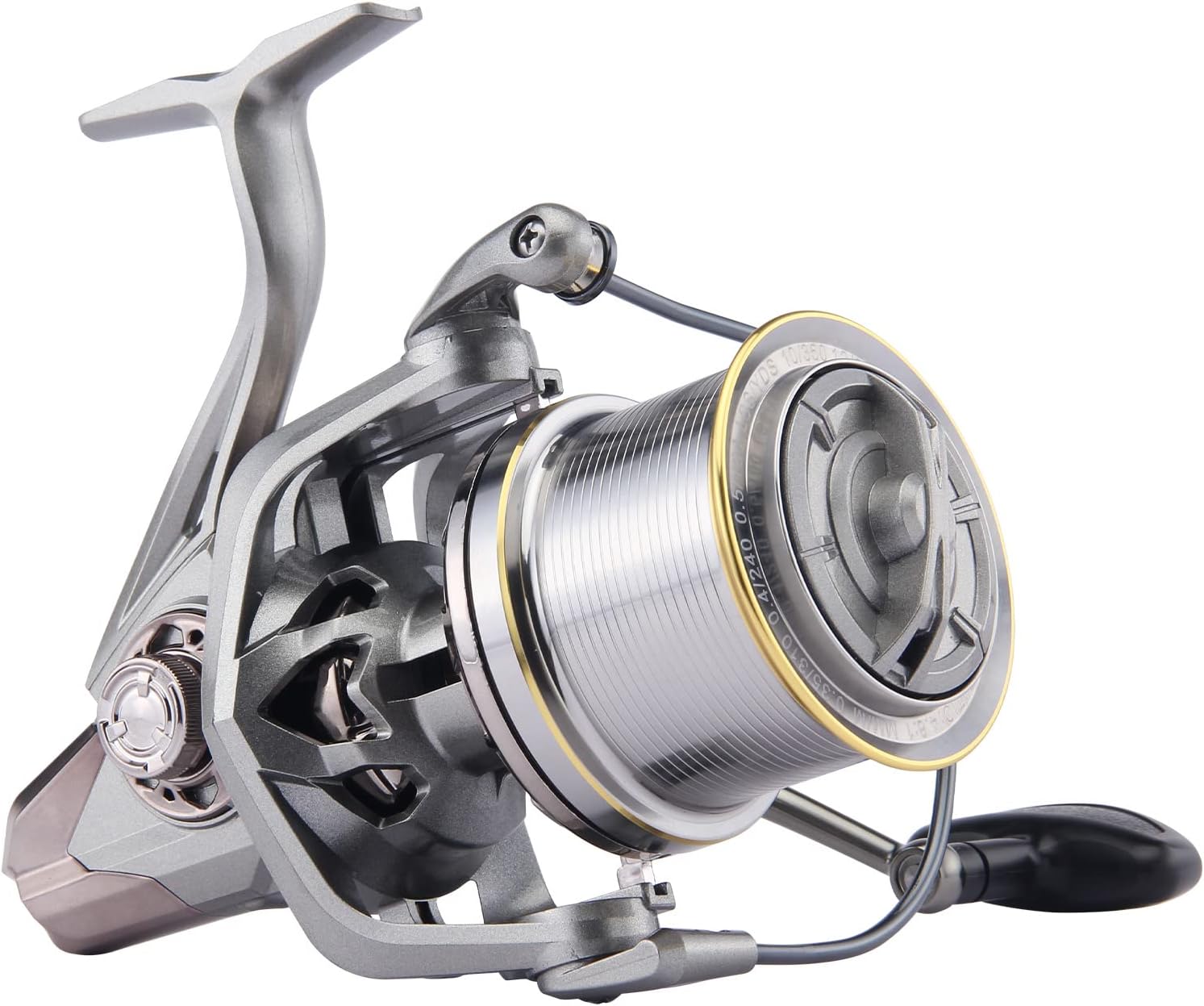 HAUT TON Spinning Reel 8000/9000/10000/12000/14000 Series 17+1BB Graphite/Metal Frame Surf Fishing Reel 4.8:1 Gear Ratio 55lb Drag Medium/Heavy Long Casting Coastal Offshore Saltwater Monster Fish