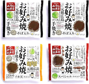 Micchan Souhonstore: Hiroshima-Nyu Okayaki, Gift Flavor Set/Hiroshima, Frozen, Custom Grilled Buckwheat, Special Squid, 3 Types, 4 Pieces, Gift, Compare, Frozen Food