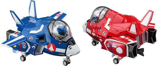 Hasegawa 65876 Egg Hikoki Macross VF-1J Valkyrie Max & Milia, Non-Scale Plastic Model