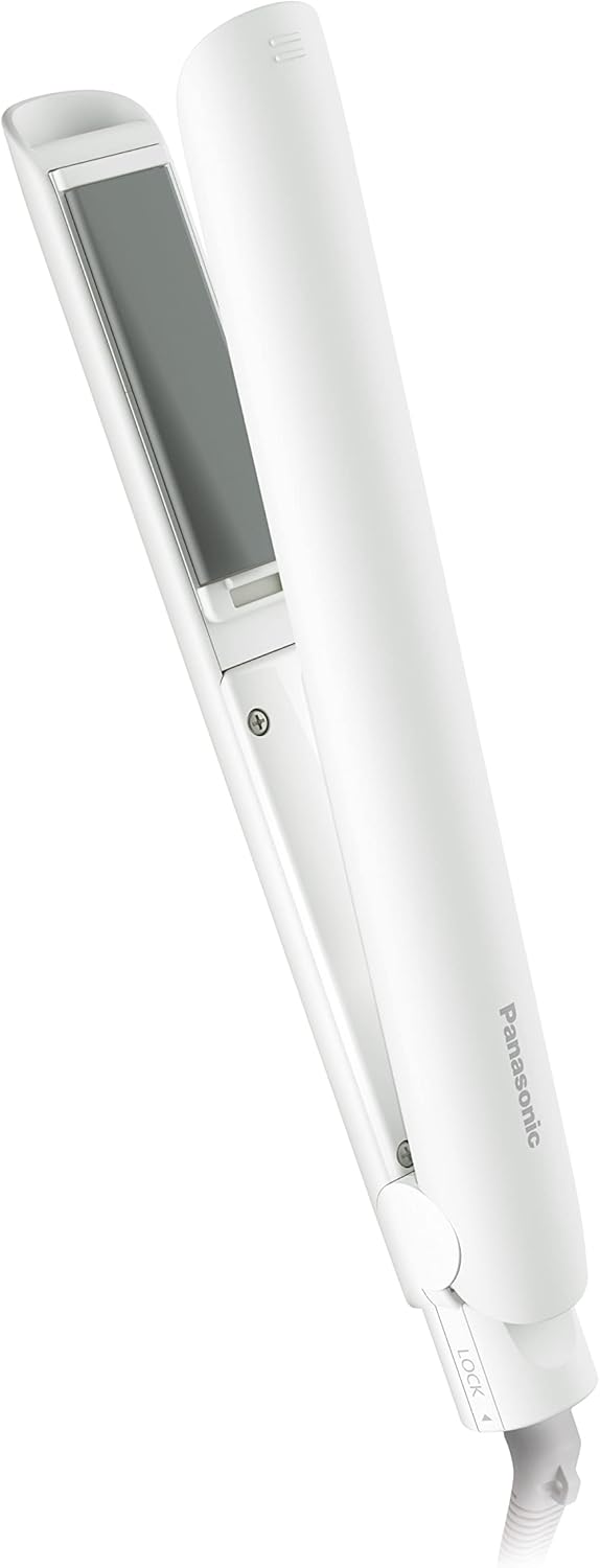 Panasonic EH-HV1A-W Compact Straightening Iron, 2-Way, Lightweight, Gloss Coating, White
