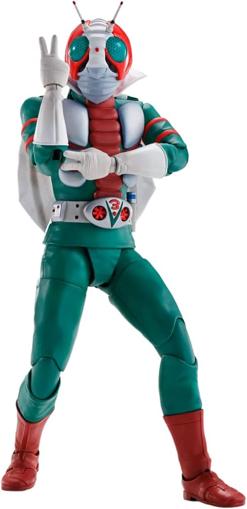 BANDAI SPIRITS S.H. Figuarts Kamen Rider V3, Approx. 5.7 inches (145 mm), ABS & PVC & Fabric, Pre-painted Action Figure