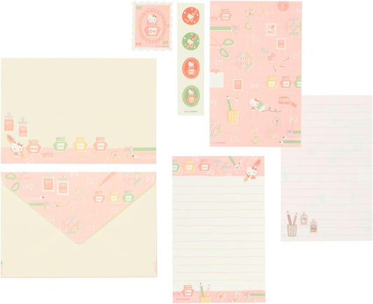 Sanrio 340871 Hello Kitty Kitty Letter Set, 8 Piece Toilet Pin, Includes Envelopes, Sealing Seal Included