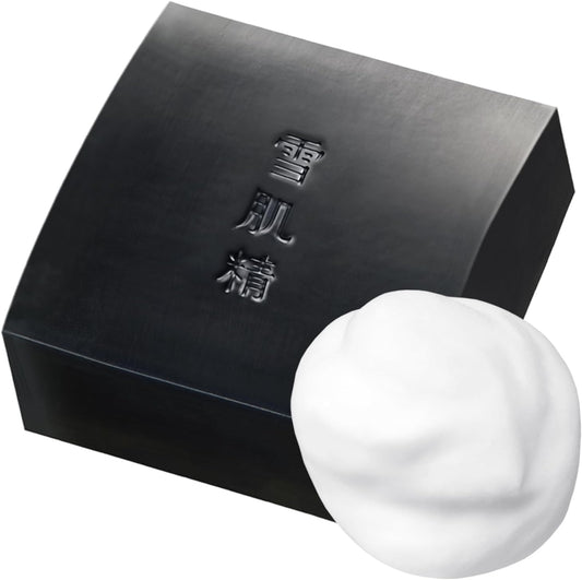Sekkisei Facial Cleansing Essence Soap, Main Body, 4.2 oz (120 g), Facial Cleansing Soap, Pores, Japanese and Chinese Beauty Soap, Dullness, Acne, Black