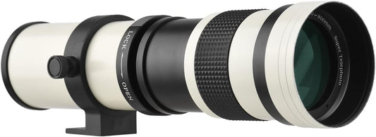 Super Telephoto Zoom Lens F/8.3-16 420-800mm T-Mount | For Canon Nikon Sony Fujifilm Olympus Cameras | Universal 1/4 Thread Replacement