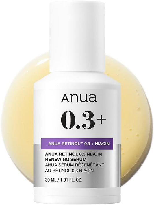 ANUA Retinol 0.3 Nia Synthesum, 1.0 fl oz (30 ml), Retinol Serum, Pores, Moisturizing, Sensitive Skin, Dry Skin, Skin Care, Korean Essence, Korean Cosmetics [Official/Genuine]