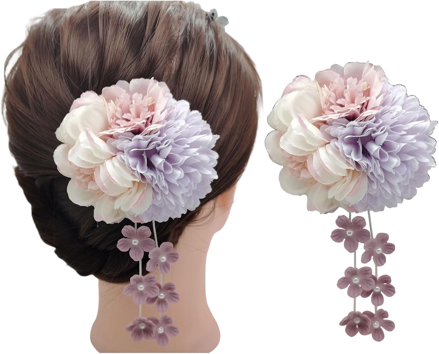 Japanese Style Kimono Hair Ornament, Yukata, Graduation Ceremony, Coming-of-Age Ceremony, Wedding, Shichi-Go-San Party, Thank You Party, New Year, Fireworks Display, Flowers, Dry Flowers, Hair