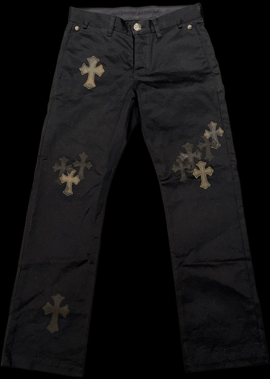 CHROME HEARTS 'BLACK CAMO' FLOODED PATCH CHINO PANTS