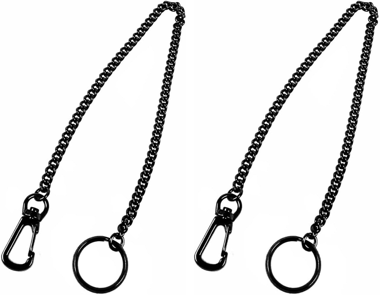 Nissa Chain Key Chain, 11.8 inches (30 cm), No.2, Black Nickel (x 2)