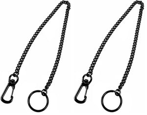 Nissa Chain Key Chain, 11.8 inches (30 cm), No.2, Black Nickel (x 2)