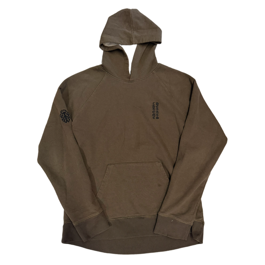 CHROME HEARTS 'VERTICAL LOGO' OLIVE HOODIE