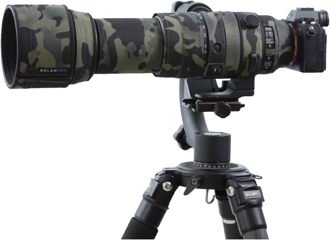 Rolanpro Lens Cover, Camouflage Coat for Telephoto Lens Compatible with SIGMA 150-600mm F5-6.3 DG OS HSM Sports (M/AF Version), Triple Layer Protection, DN Dark Color, Modern