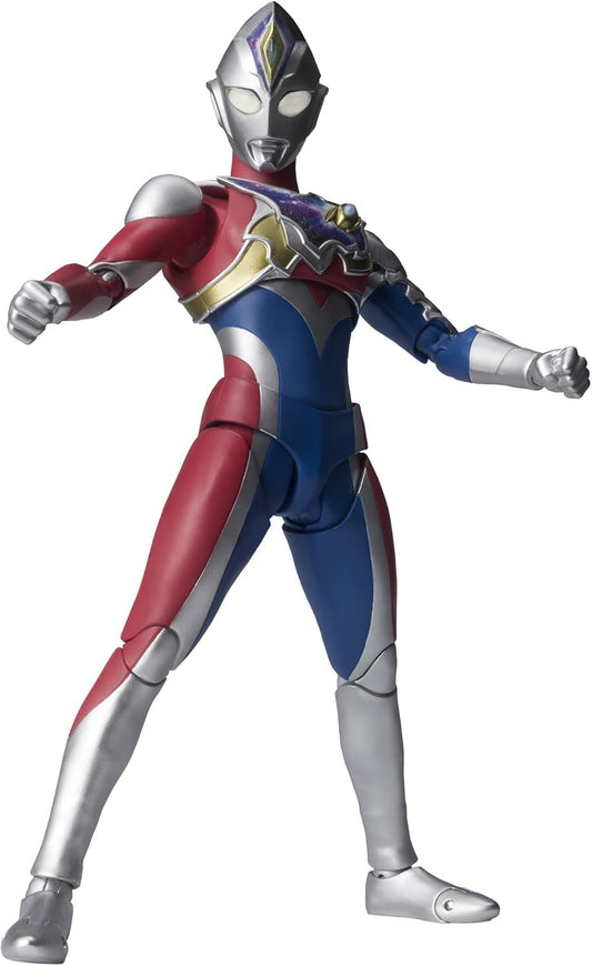 BANDAI SPIRITS S.H. Figuarts Ultraman Decker Flash Type, Approx. 5.9 inches (150 mm), ABS & PVC, Pre-painted Action Figure, Multicolor