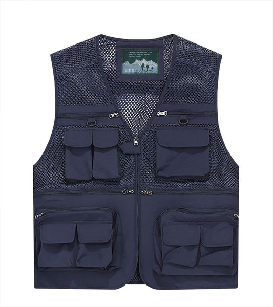 M's Life Outdoor Mesh Vest, Fishing, Photographer Vest, Breathable, Quick Drying, Multi-functional Jacket