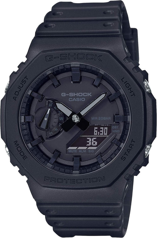 Casio G-SHOCK GA-2100 Series Men's Carbon Core Guard Digital Analog Combination Model, black (black 19-3911tcx)