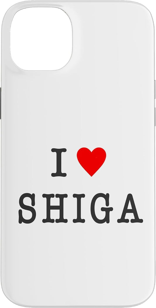 アイラブ・SHIGA 滋賀（I Love ハート）【47都道府県】ジモティ プレゼント お土産 面白 スマホケース iPhone 14 Plus 用