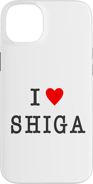アイラブ・SHIGA 滋賀（I Love ハート）【47都道府県】ジモティ プレゼント お土産 面白 スマホケース iPhone 14 Plus 用