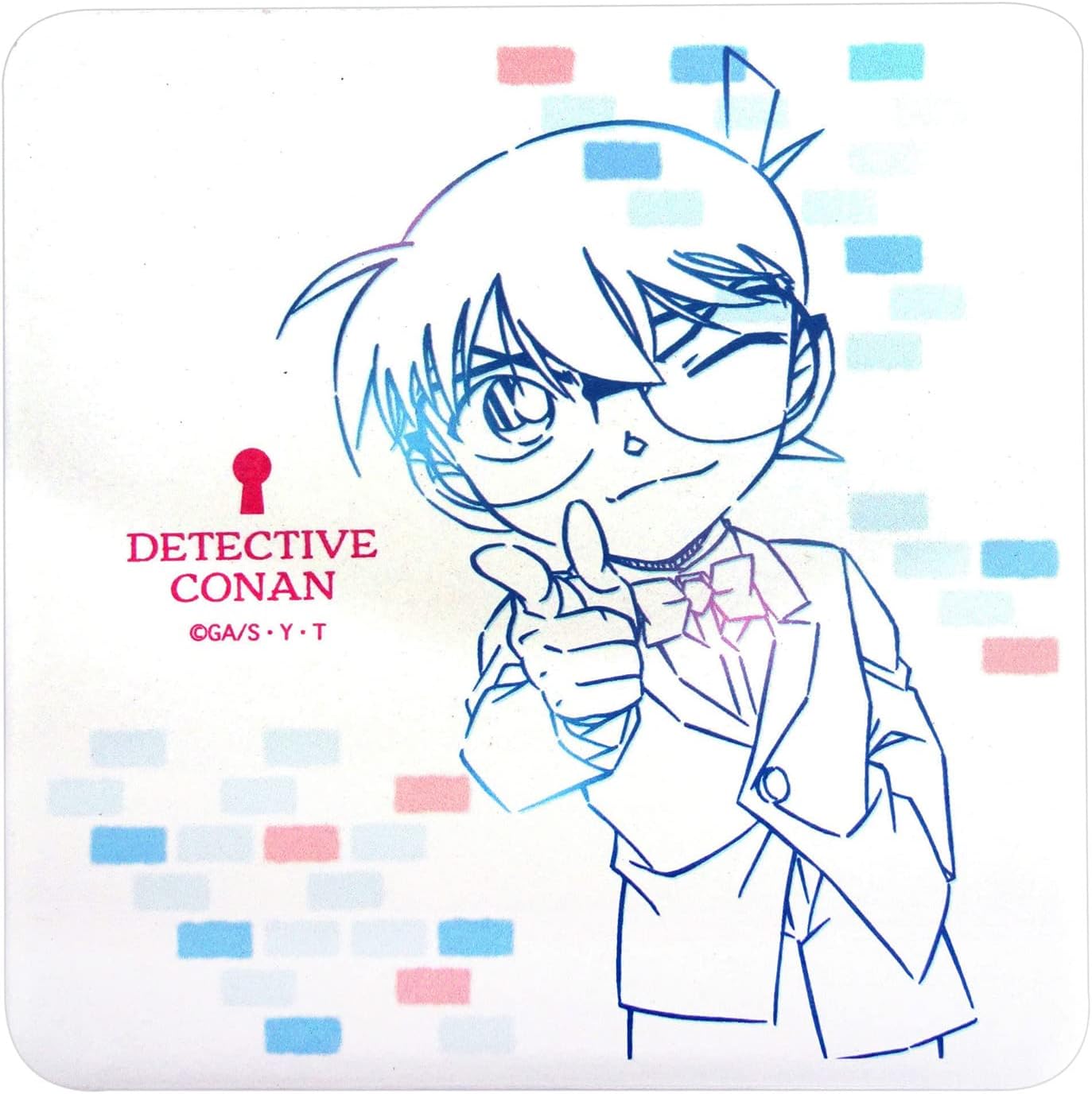 Kaneshotouki 034593 Detective Conan Water Absorption Coaster Square Pottery 3.9 inches (10 cm) Goods, Tableware