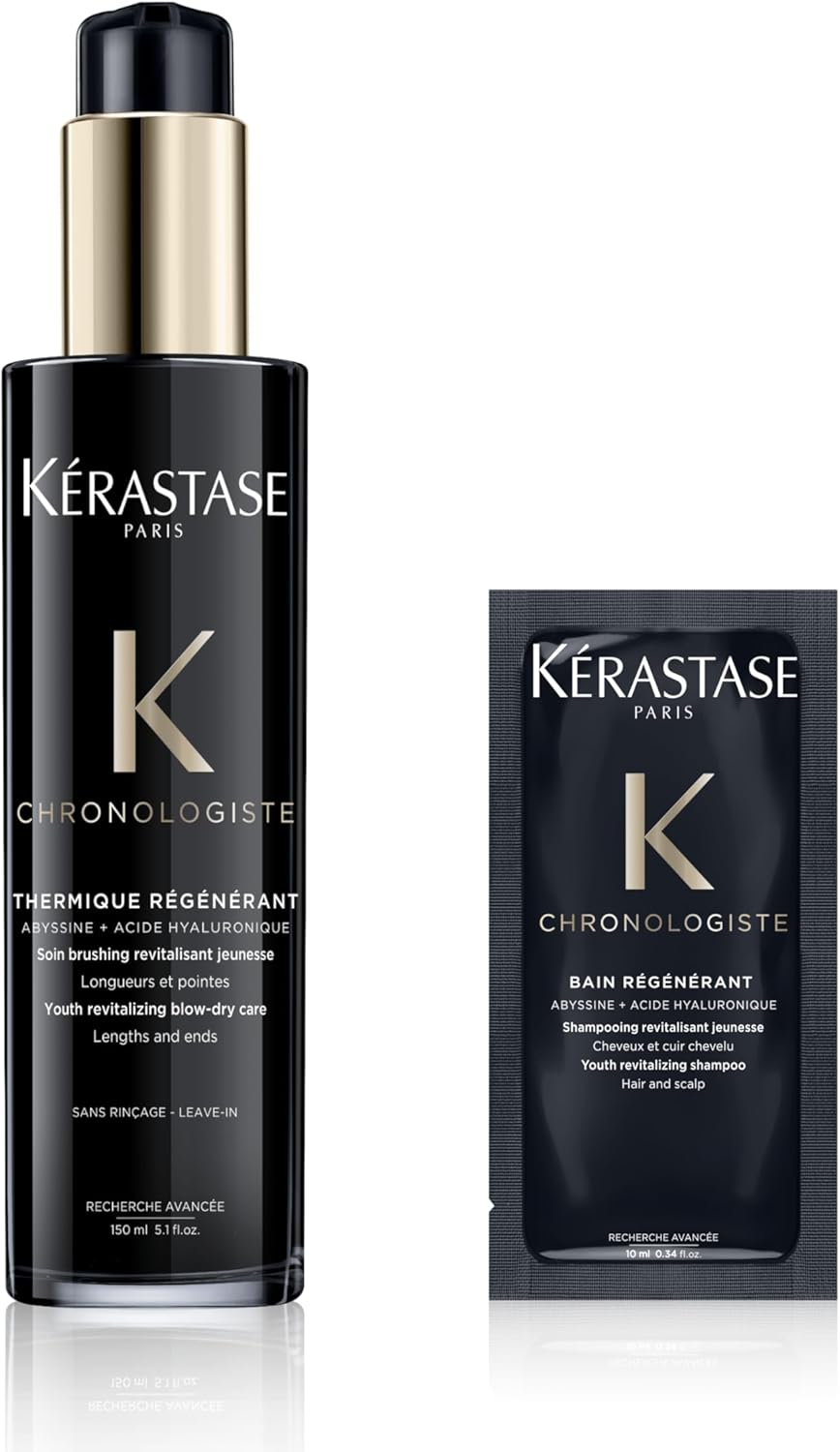 Kerastase Hair Milk Chronologist Thermic 5.1 fl oz (150 ml) with Prototype (Chronologist Shampoo, 0.3 fl oz (10 ml)