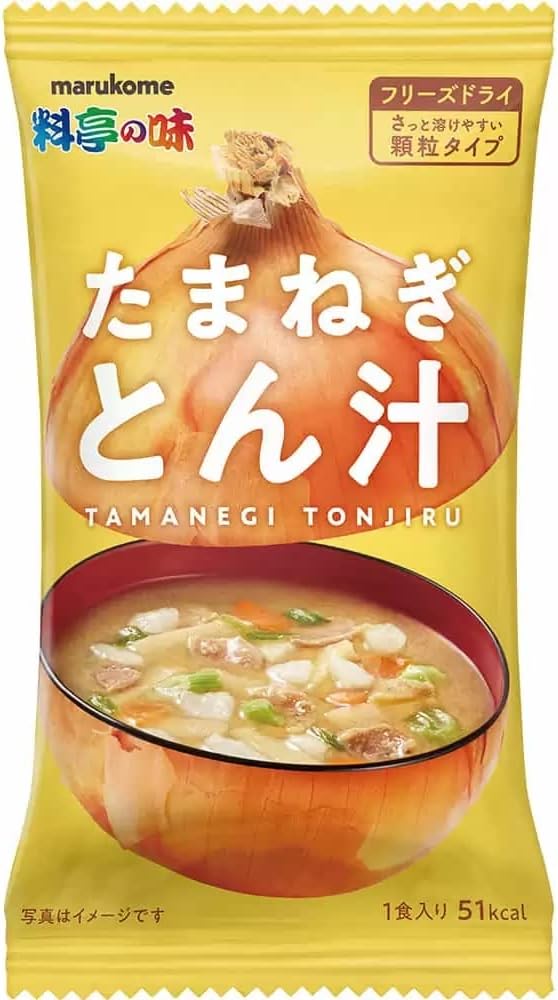 Marukome Instant Miso Soup, Freeze-dried, Granules, Restaurant Taste, Tonjiru (Pork Soup), 1 Serving x 10 Packs, Heat Stroke Prevention, Nutritional Supplement