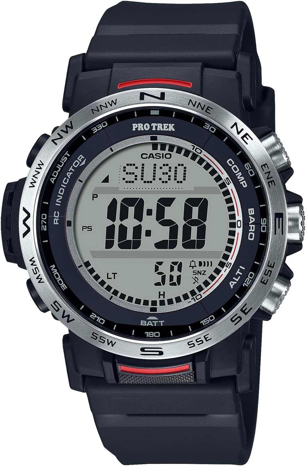 Casio Pro Trek Climber Line Wristwatch, Radio Solar, Biomass Plastic, Black, 1 piece, watch