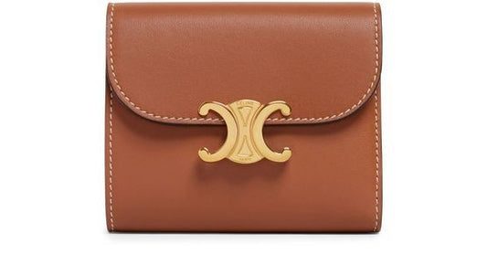 CELINE Small flap wallet in shiny smooth lambskin - Image 1