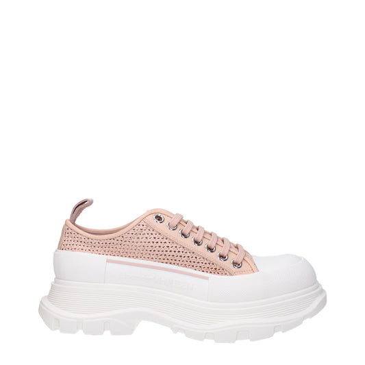 Alexander McQueen アレクサンダーマックイーンスニーカーの女性生地ピンク - Image 1