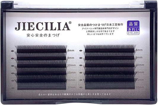 Eyelash EE-120 Eyelash Extensions Exclusive Fake Mink Lash Extensions Light Soft Eyelash Extensions Special Y Type 0.05 Curl C Length 8-12mm Mixed Black Black