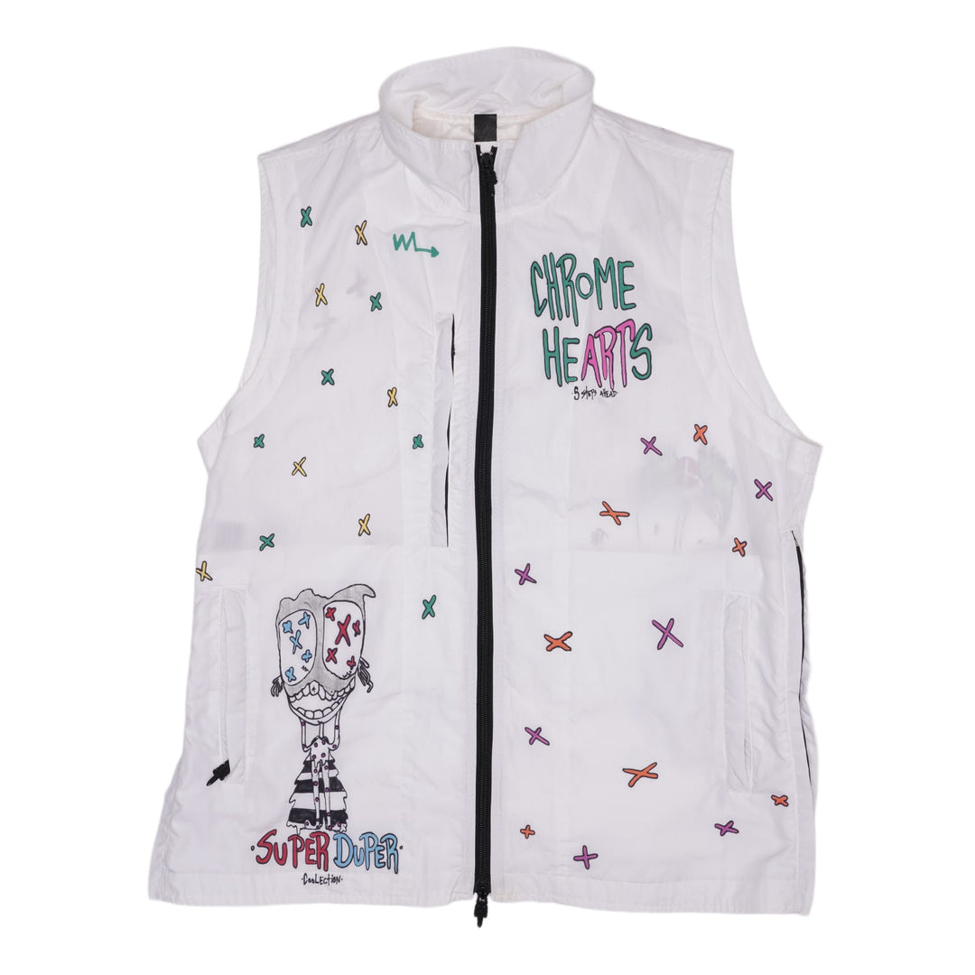 CHROME HEARTS MATTY BOY '5 STEPS AHEAD' WHITE VEST