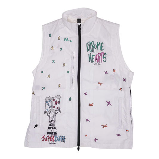 CHROME HEARTS MATTY BOY '5 STEPS AHEAD' WHITE VEST