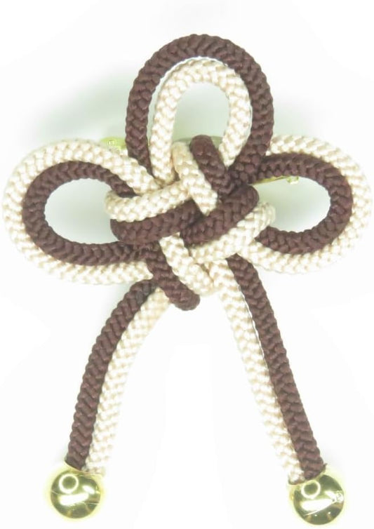 Igakumi Cord, Single Knot Brooch, Pure Silk, Gold Thread, Traditional Crafts, Made in Japan, Various Colors Available, Kimono Accessories, Traditional Crafts