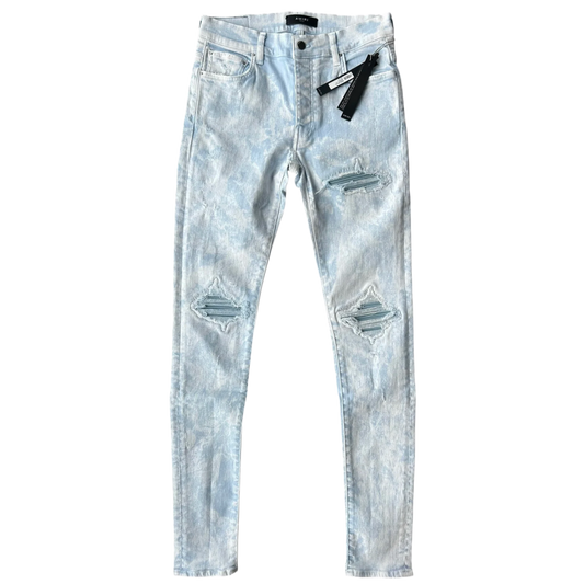 AMIRI 'MINERAL WASH' LIGHT BLUE MX1 JEANS