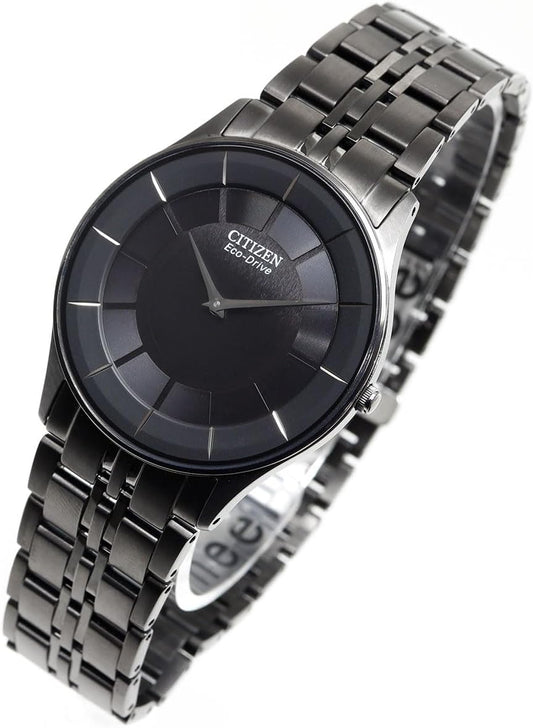Citizen AR3017-58E Men's Wristwatch, Photovoltaic Eco-Drive, Waterproof, Black Color, Black Bracelet, Black, Black, Bracelet Type