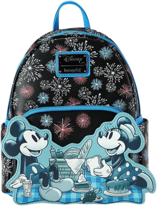 Loungefly Disney Mickey Mouse Fireworks Summertime Picnic Mini Mochila Exclusiva