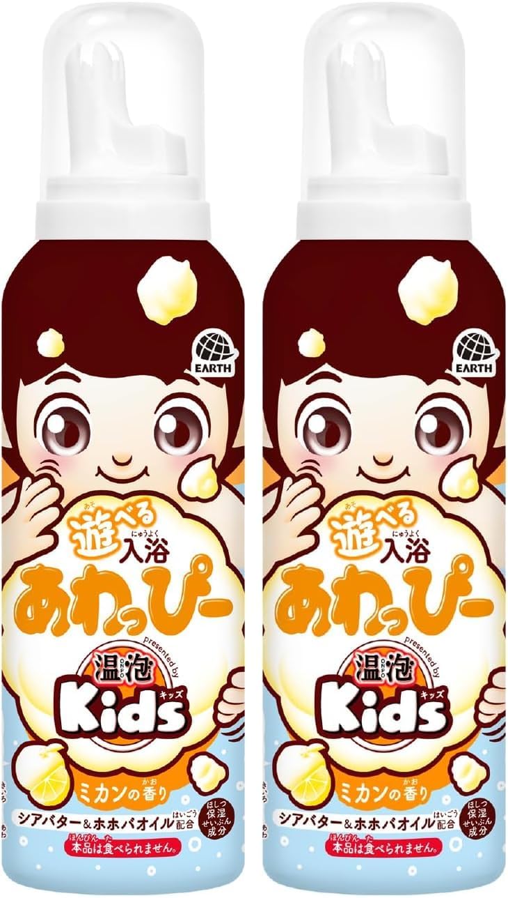 Hot Bubble Kids Warm Foam Kids Play Bath, Whippy (Mickan Scent), Bath, Bubble Play, Toy Bath Goods, For Children (x2)