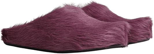 MARNI 'PRUNE VIOLET' SABOT SLIPPERS
