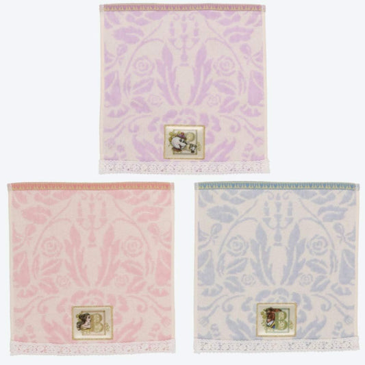 TokyoDisneyResort Beauty and the Beast Mini Towels, Set of 3, Belle, Mrs. Pot & Chip, Tokyo Disney Resort Exclusive New Fantasyland Hand Towels