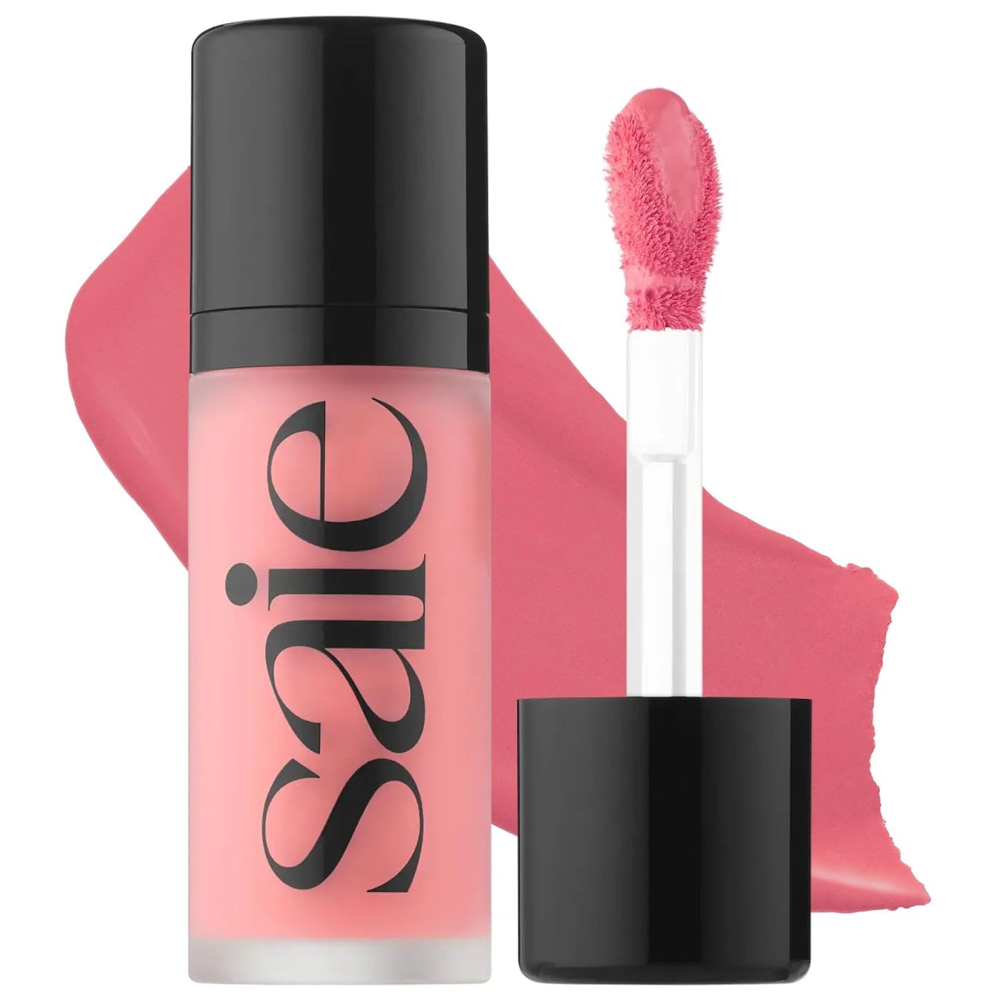 Saie Dew Liquid Blush for Cheeks - Hydrating Cream Blush Stick with a Blendable + Buildable Formula - Skincare Infused Dewy Cheek Tint for a Natural Flush - Glowy Makeup Essential - Sweetie (.40 oz)