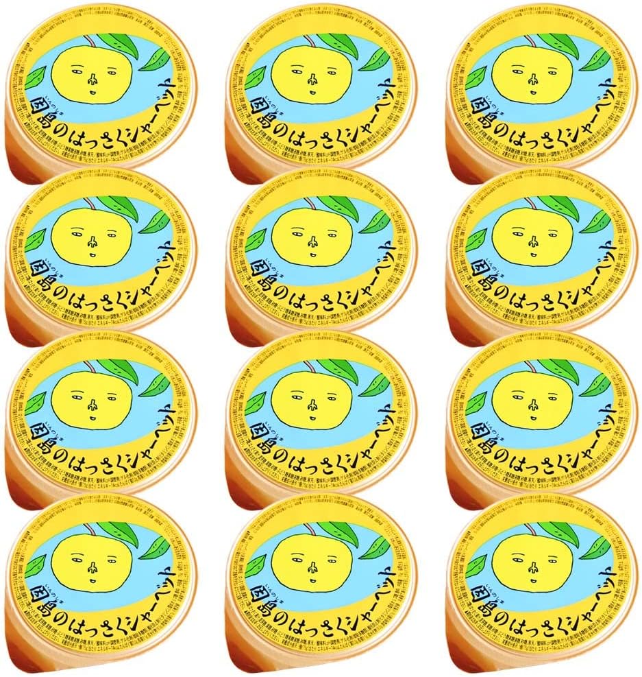 Hiroshima Confectionery Innoshima Hassaku Sorbet 2.6 oz (75 g), Set of 12 tau, Hiroshima Prefecture, Hachisaku Sherbet, Popular Item, Souvenir