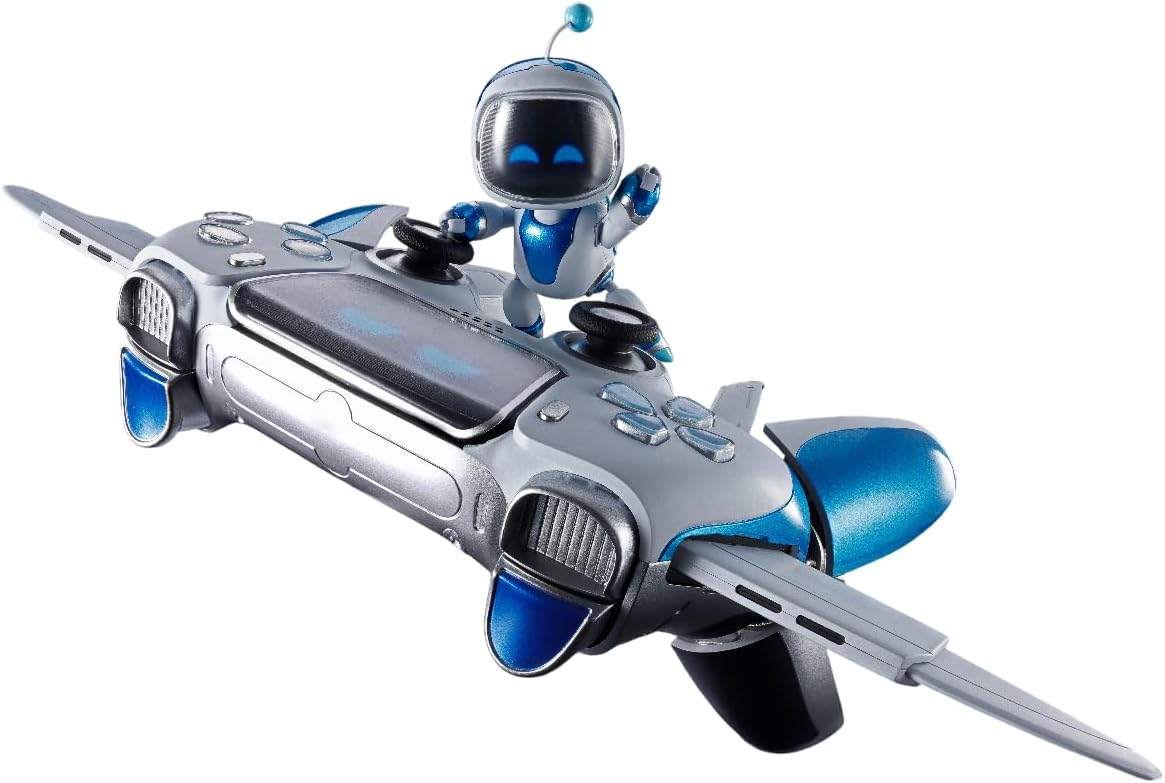 TAMASHII NATIONS Chogokin ASTRO BOT Astro Bot & Dual Speeder, Total Width: Approx. 6.3 inches (160 mm), ABS & Die-cast & PVC, Pre-painted Poseable Action Figure