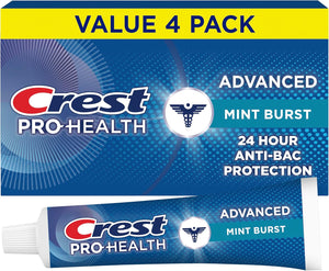 Crest Pro-Health Pasta dental con protección antibacteriana avanzada - Paquete de 4, tubos de 5 onzas