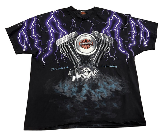 HARLEY DAVIDSON 'THUNDER & LIGHTNING WEST LA' VINTAGE TEE