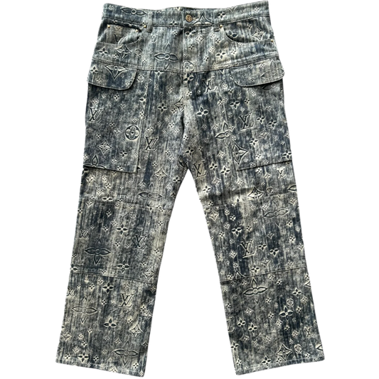 LOUIS VUITTON 'BLUE STAR' MONOGRAM JEANS