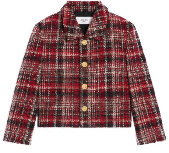 CELINE Charlotte jacket in check wool natté - Image 1